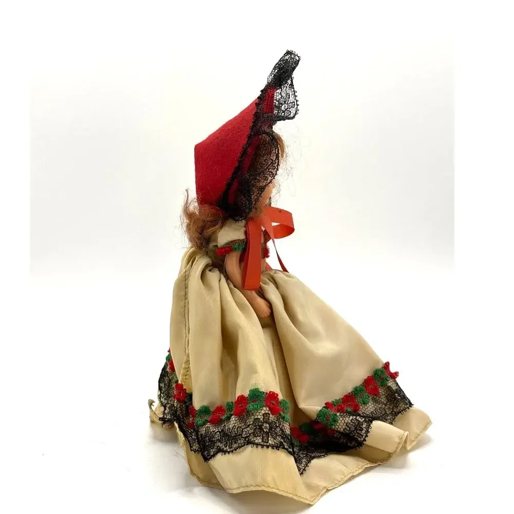 Vintage 1948-1960 Nancy Ann Storybook Doll, December #198 Plastic, Sleepy Eyes